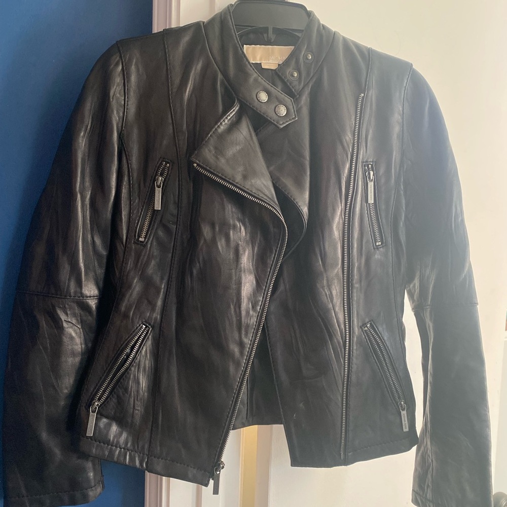 MICHAEL Michael Kors Black Leather Jacket